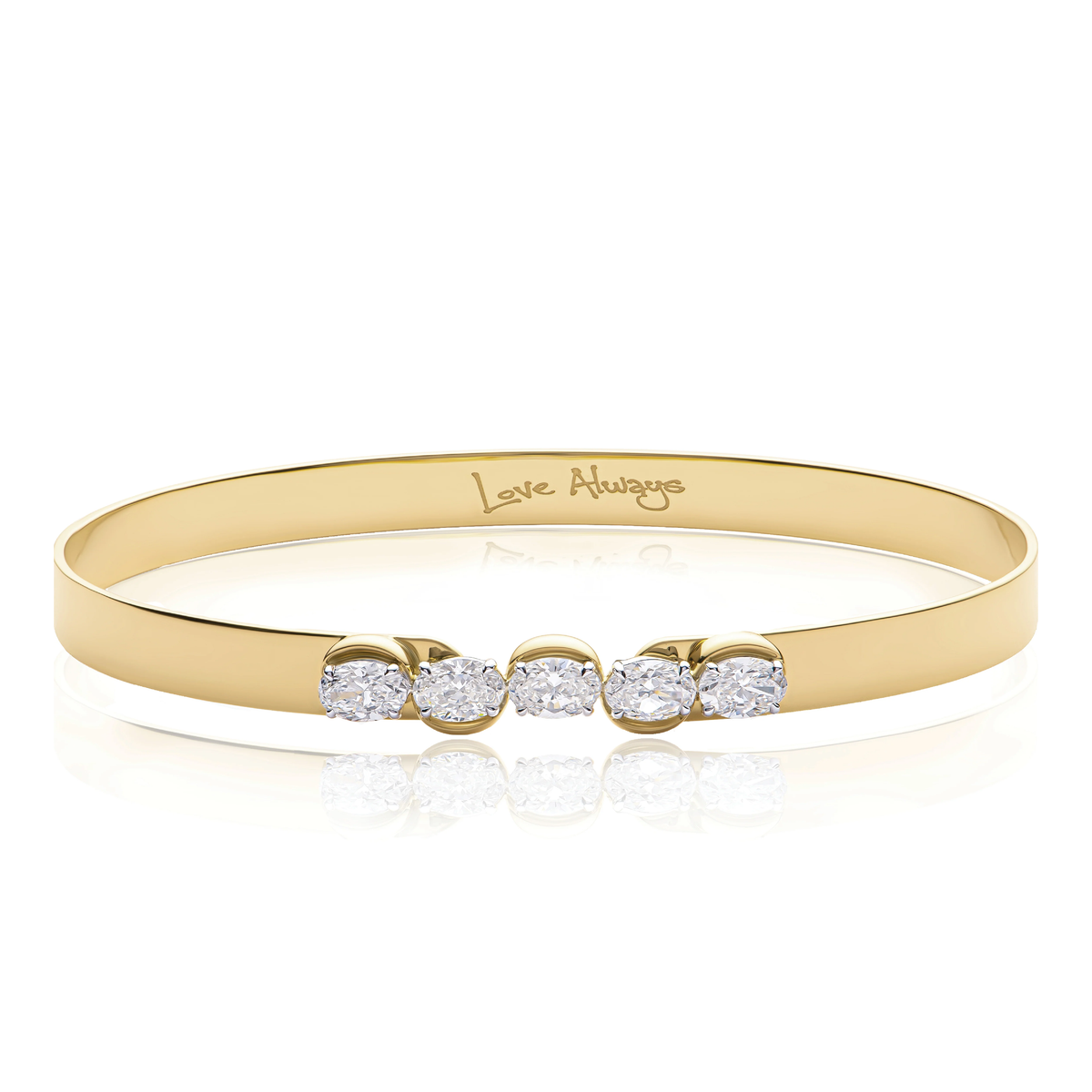 Oval Diamond Half Cuddle Love Always Bracelet