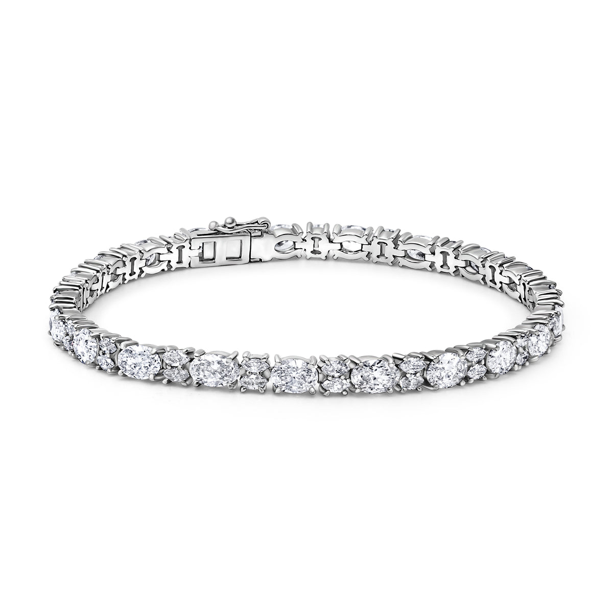Oval & Marquise Diamond Tennis Bracelet | 8.47tw