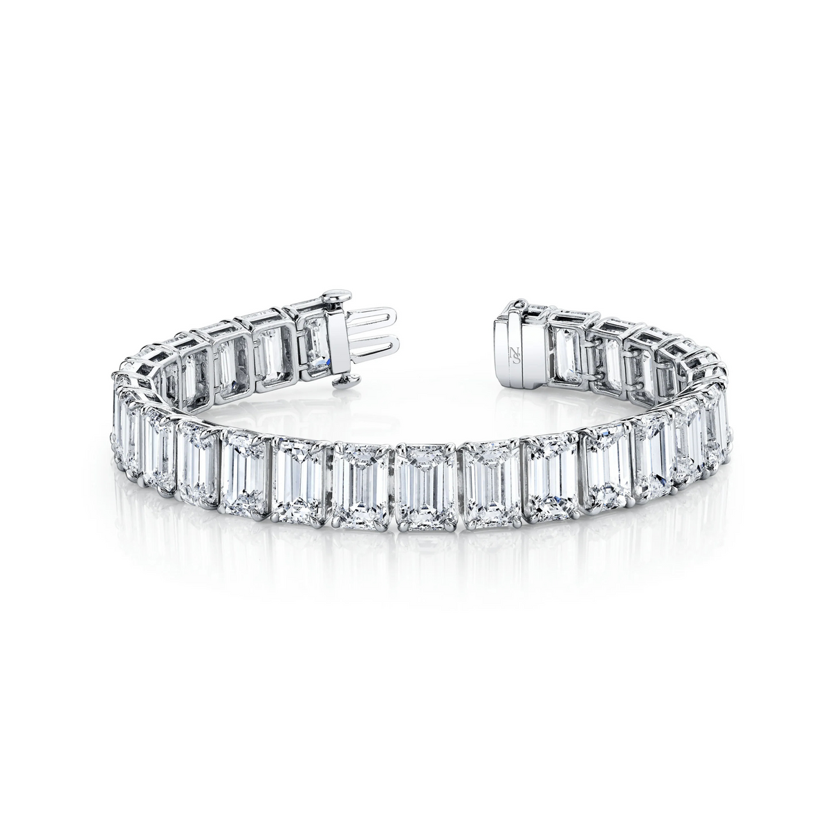 Emerald Cut Diamond Tennis Bracelet | 54.41tw