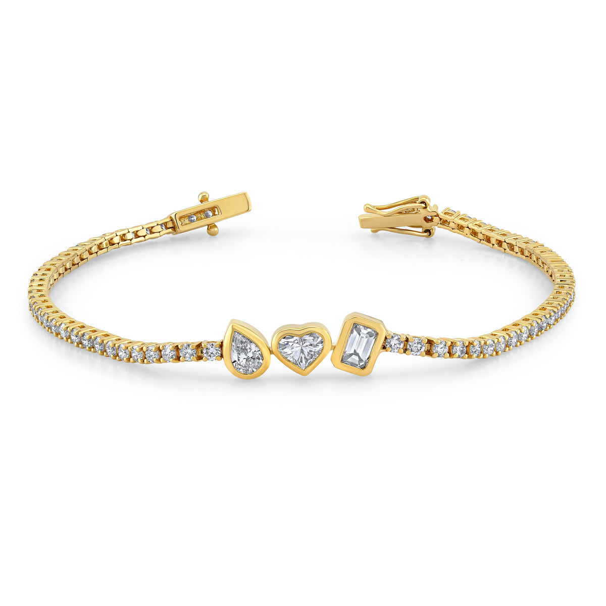 Mixed Shape Diamond Tennis Bracelet | 3.14tw