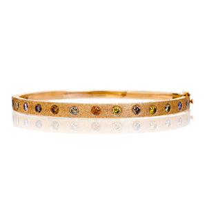 Dunes Multi-Color Diamond Wide Bangle