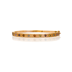 Dunes Multi-Color Diamond Wide Bangle