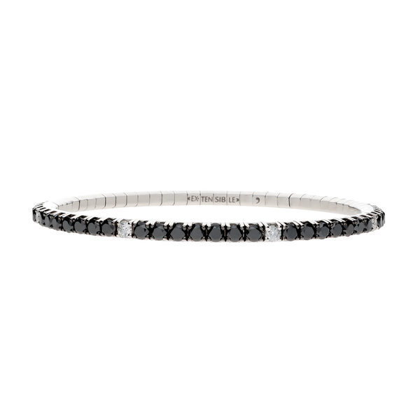 Black & White Diamond Stretch Bracelet