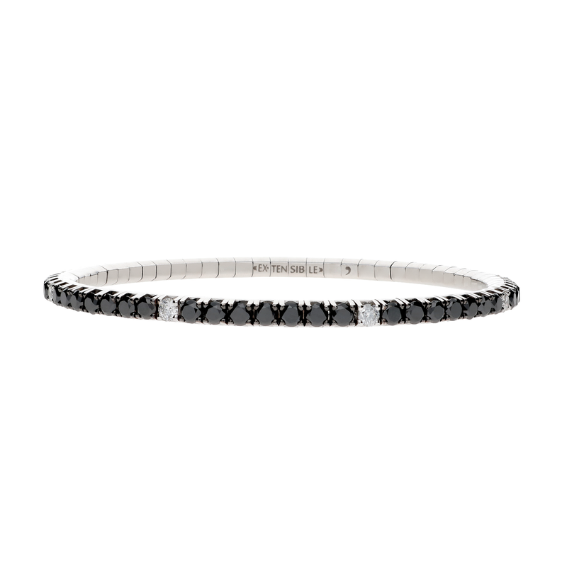 Black & White Diamond Stretch Bracelet