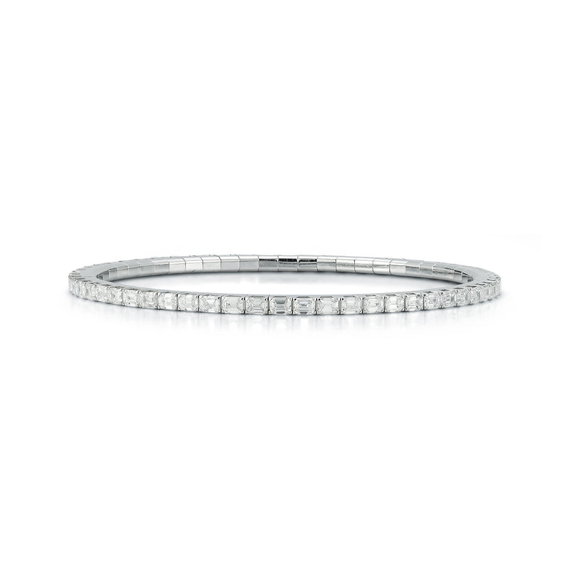 Emerald Cut Diamond Stretch Bracelet
