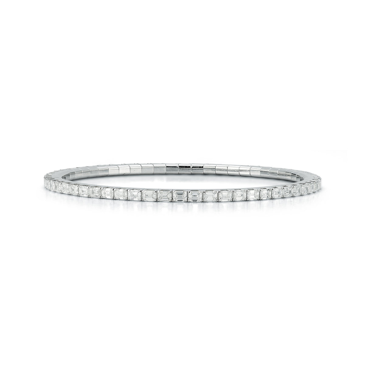 Emerald Cut Diamond Stretch Bracelet