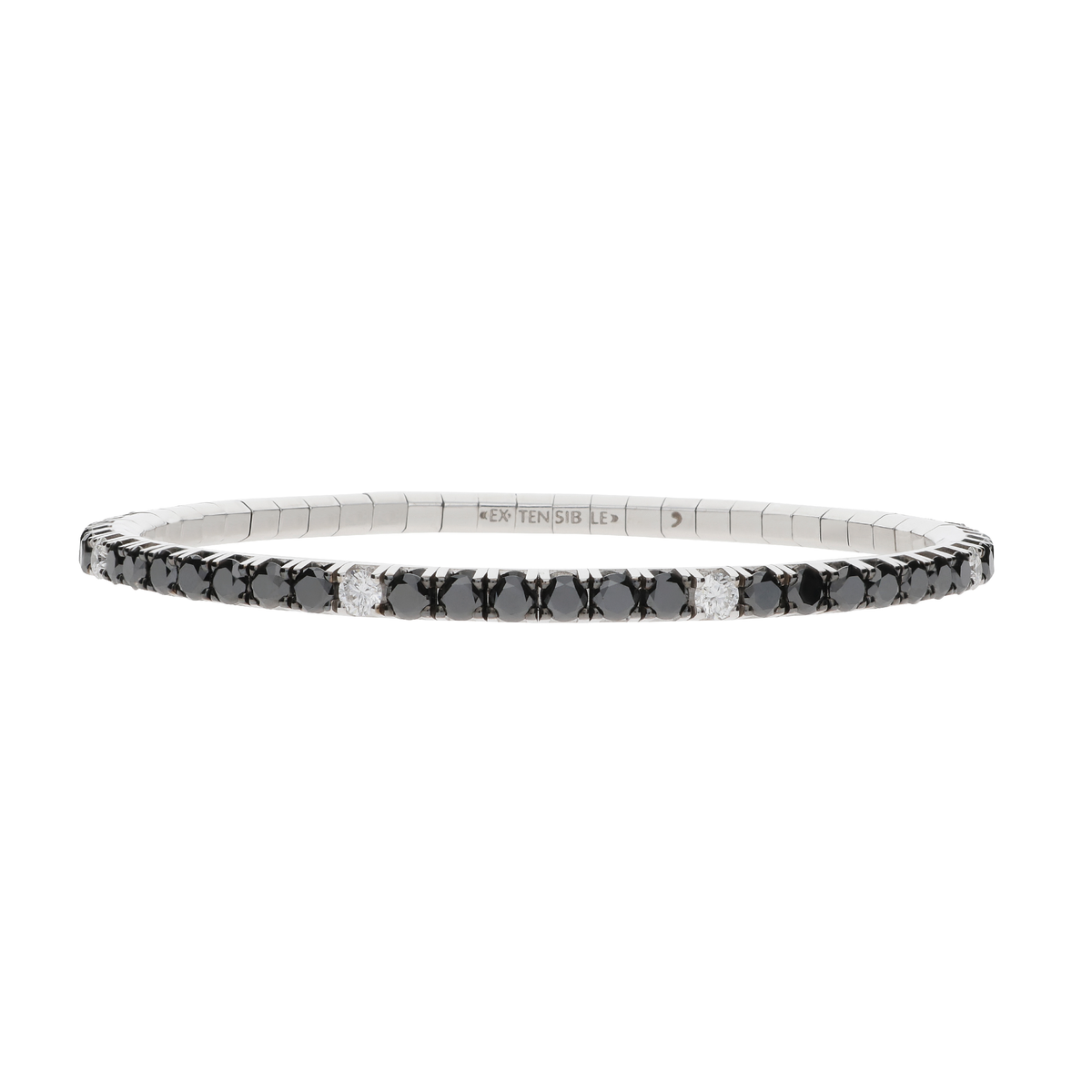 Black & White Diamond Stretch Bracelet