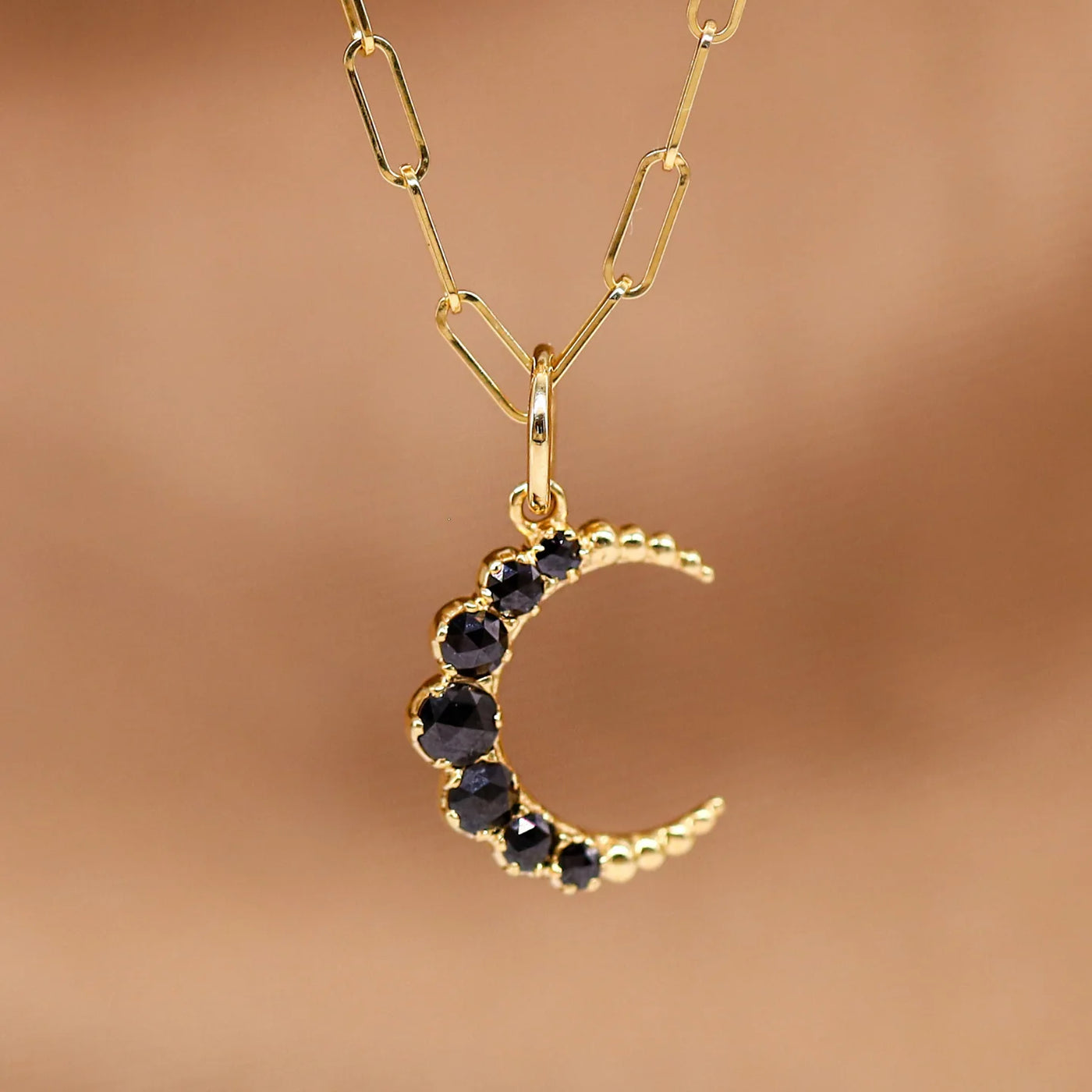 Black Diamond Crescent Moon Charm | .46tw