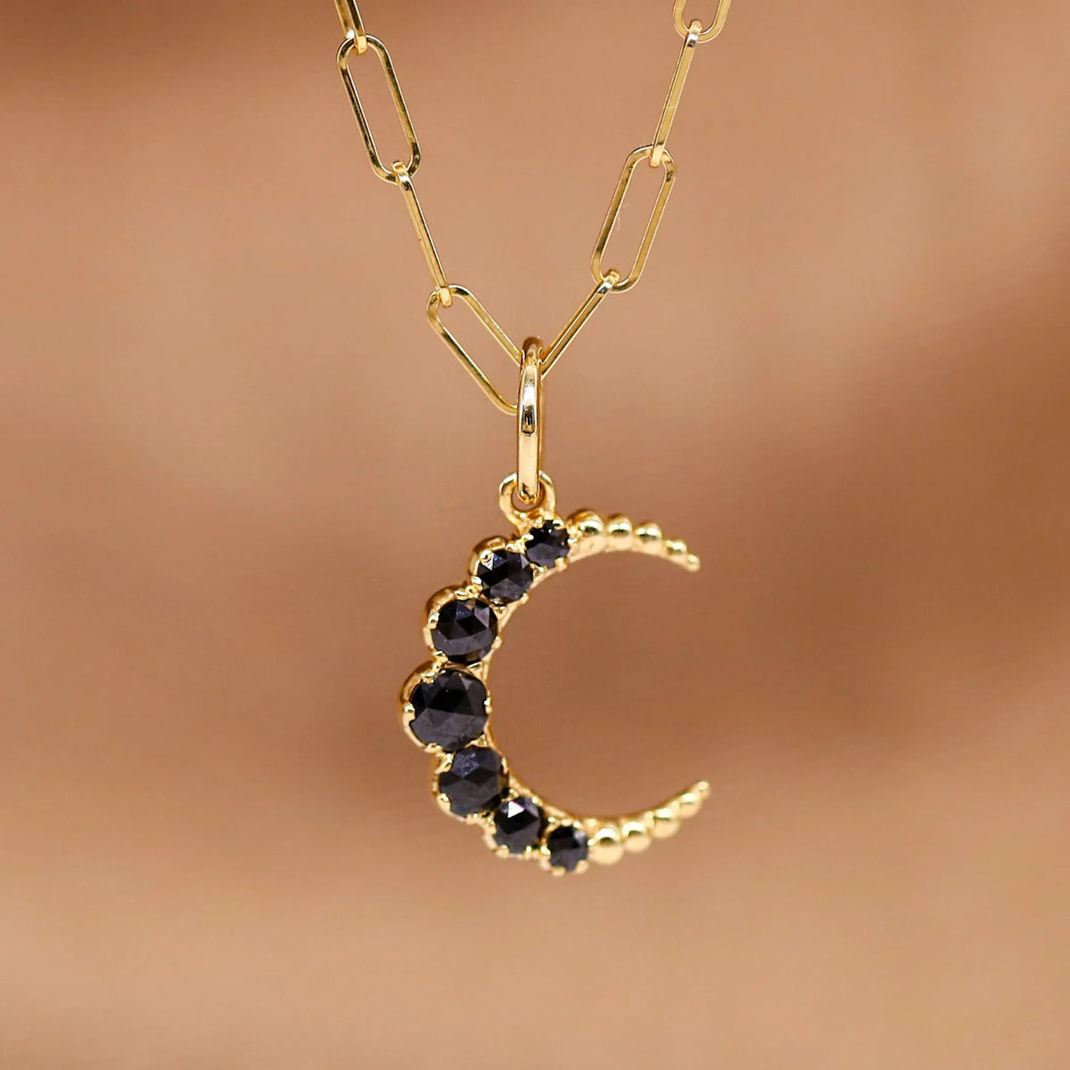 Black Diamond Crescent Moon Charm | .46tw