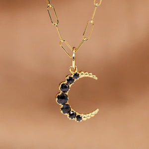 Black Diamond Crescent Moon Charm | .46tw