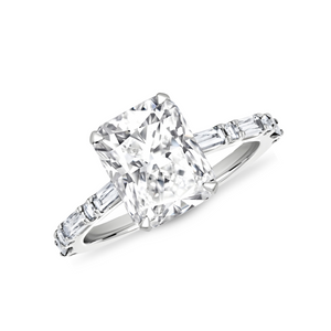 Radiant Cut & Mixed Diamond Ring | 3.94tw