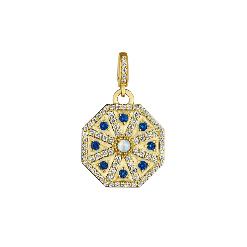 Octagon Diamond, Sapphire & Moonstone Enhancer
