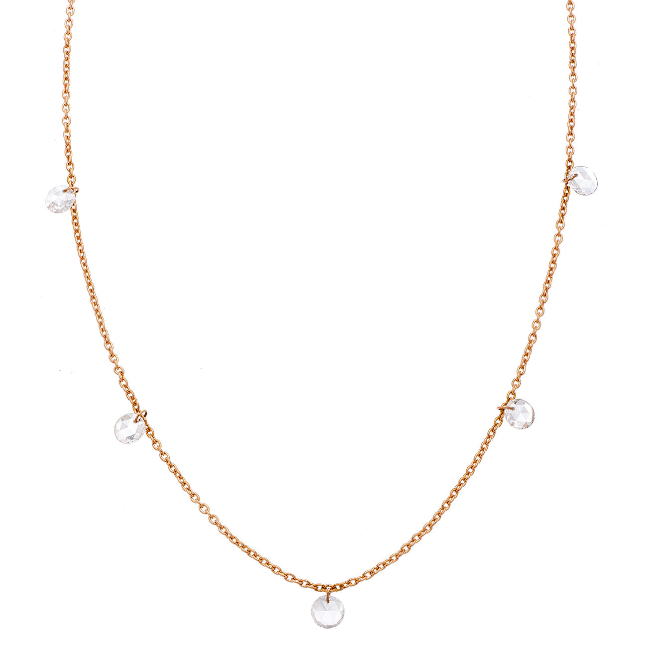 Diamond Drop Chain Necklace | .28tw
