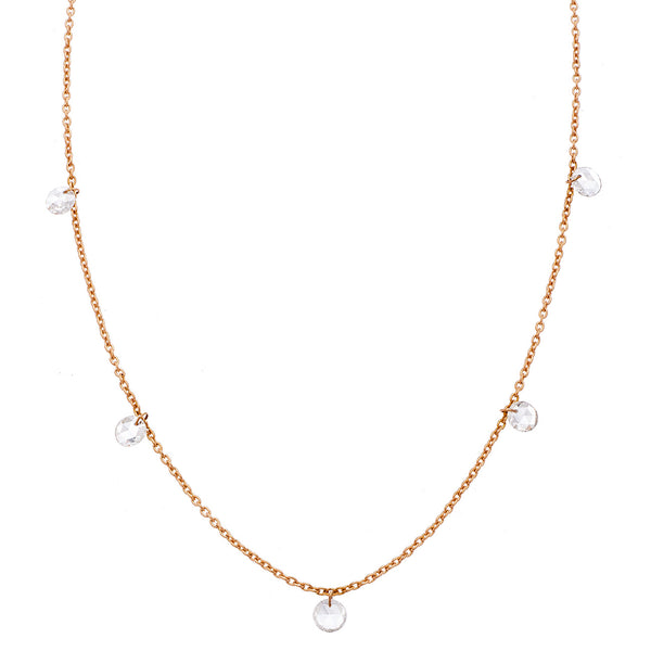 Diamond Drop Chain Necklace | .28tw