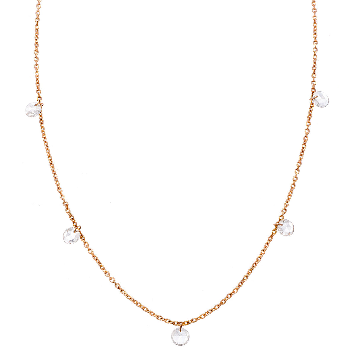 Diamond Drop Chain Necklace | .28tw