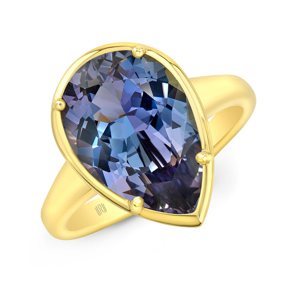 Illusion Bezel Set Tanzanite Ring | 5.23ct