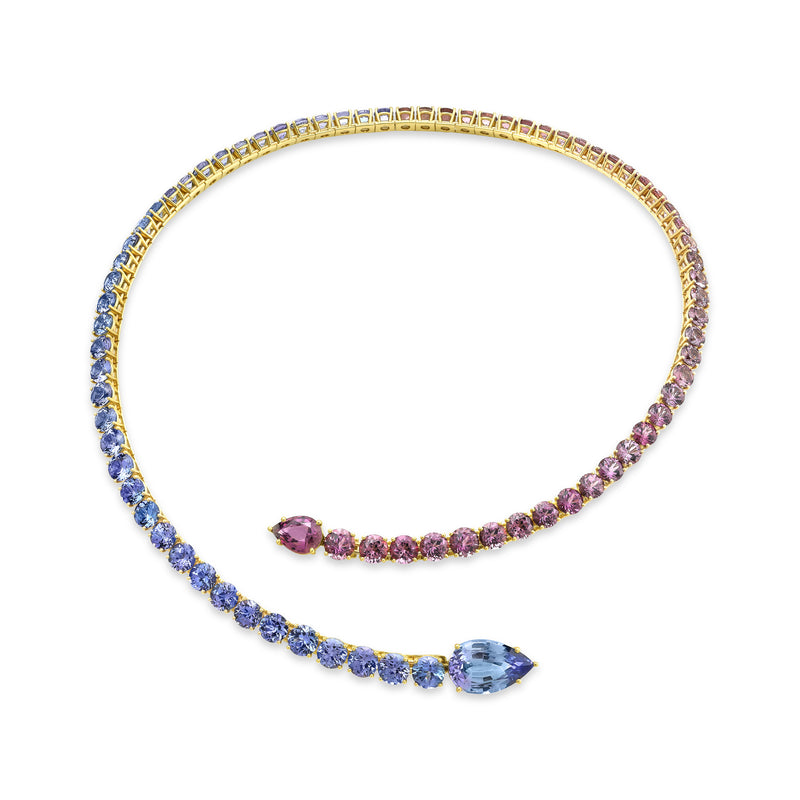 Tanzanite & Purple Spinel Choker