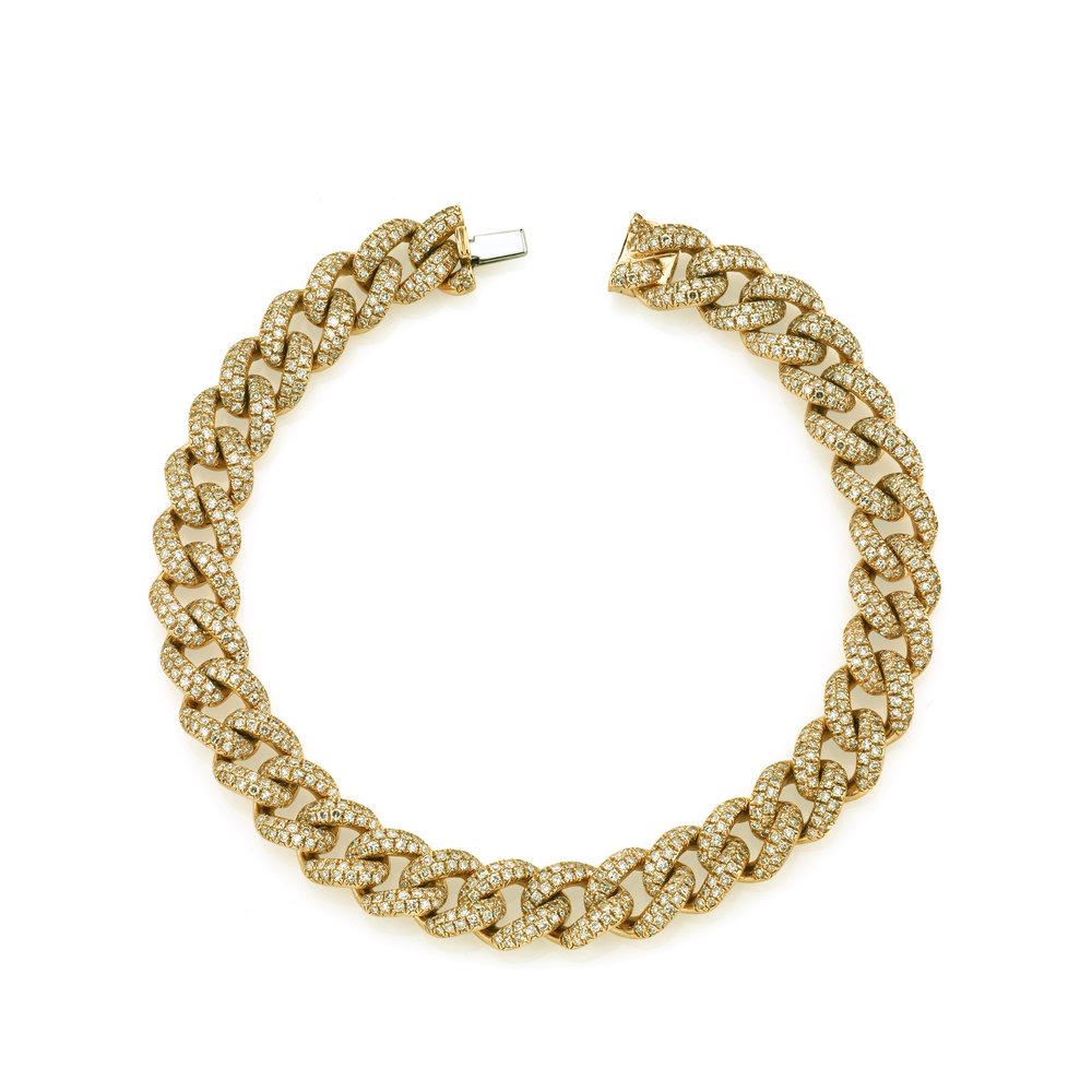 Medium Diamond Pavé Curb Link Bracelet