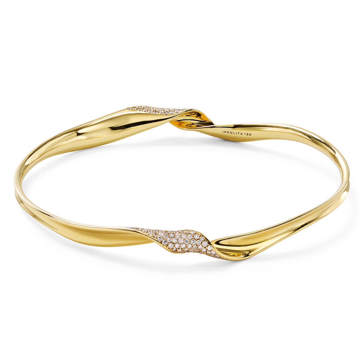Twisted Diamond Pavé Bangle | .76tw