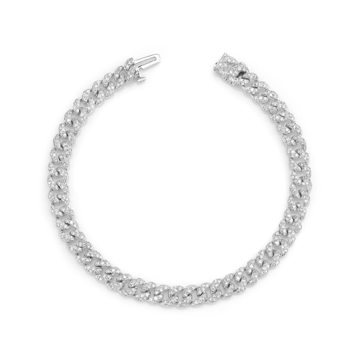 Mini Diamond Pavé Curb Link Bracelet