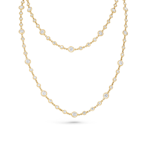 Bezel Set Diamond Layer Necklace