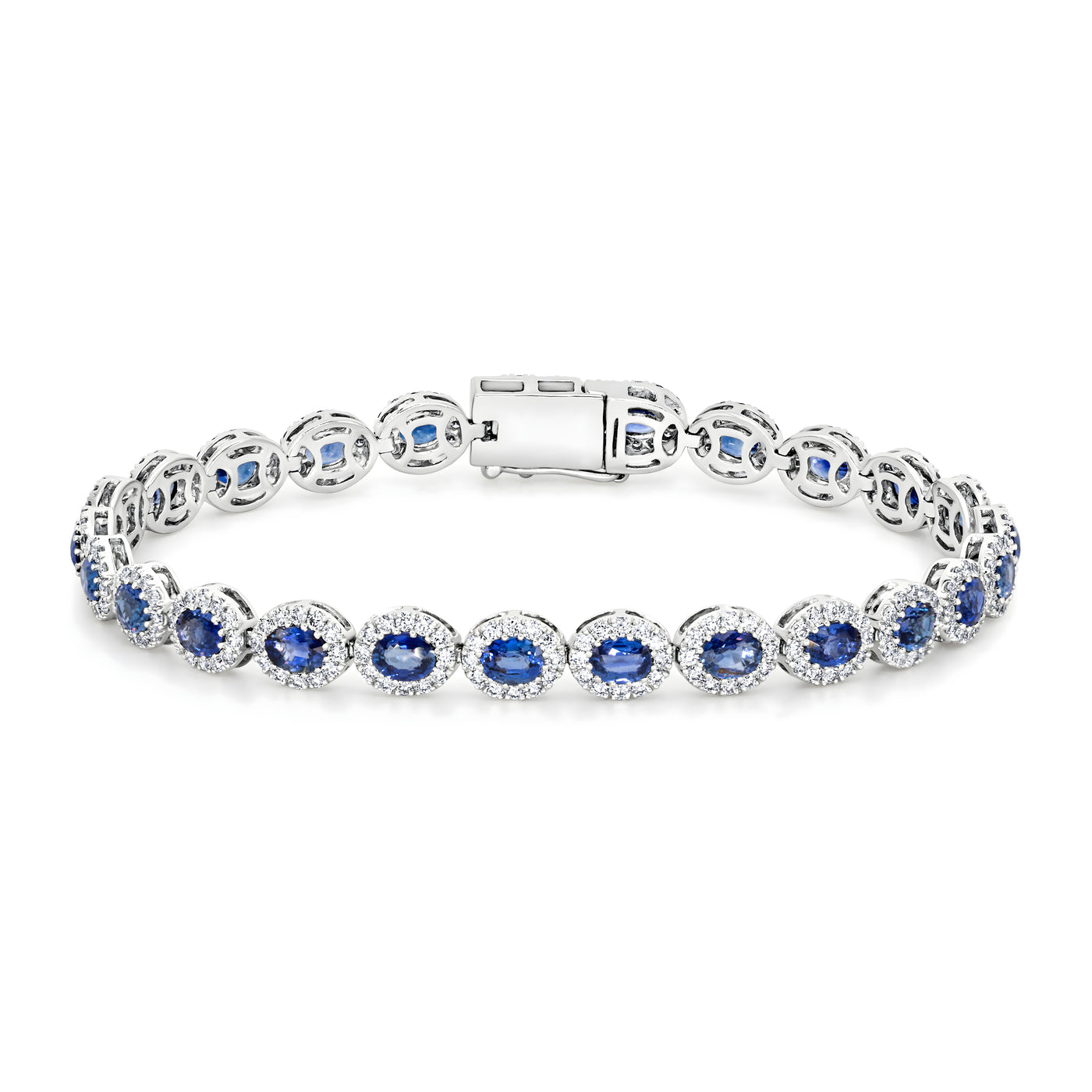 Blue Sapphire & Diamond Bracelet