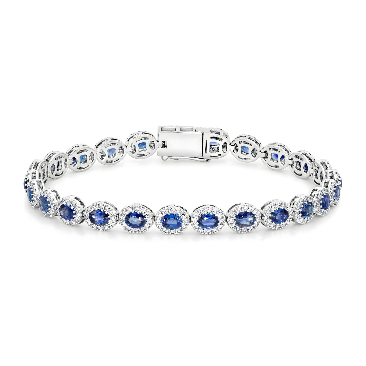 Blue Sapphire & Diamond Bracelet