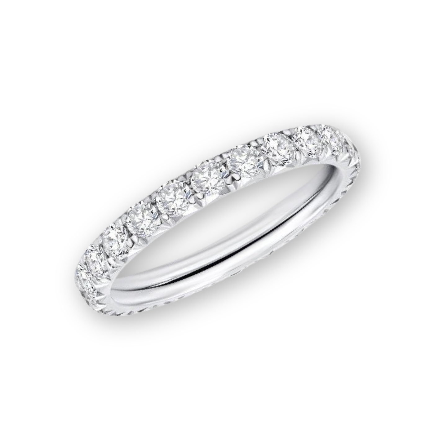Prong Set Round Brilliant Cut Diamond Eternity Band | 1.52tw