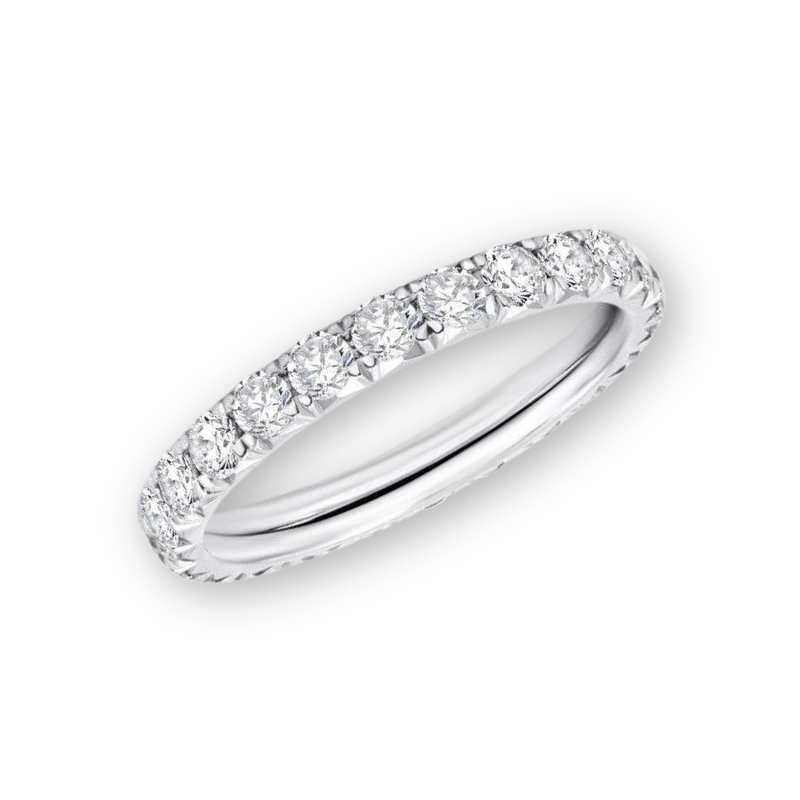 Prong Set Round Brilliant Cut Diamond Eternity Band | 1.52tw