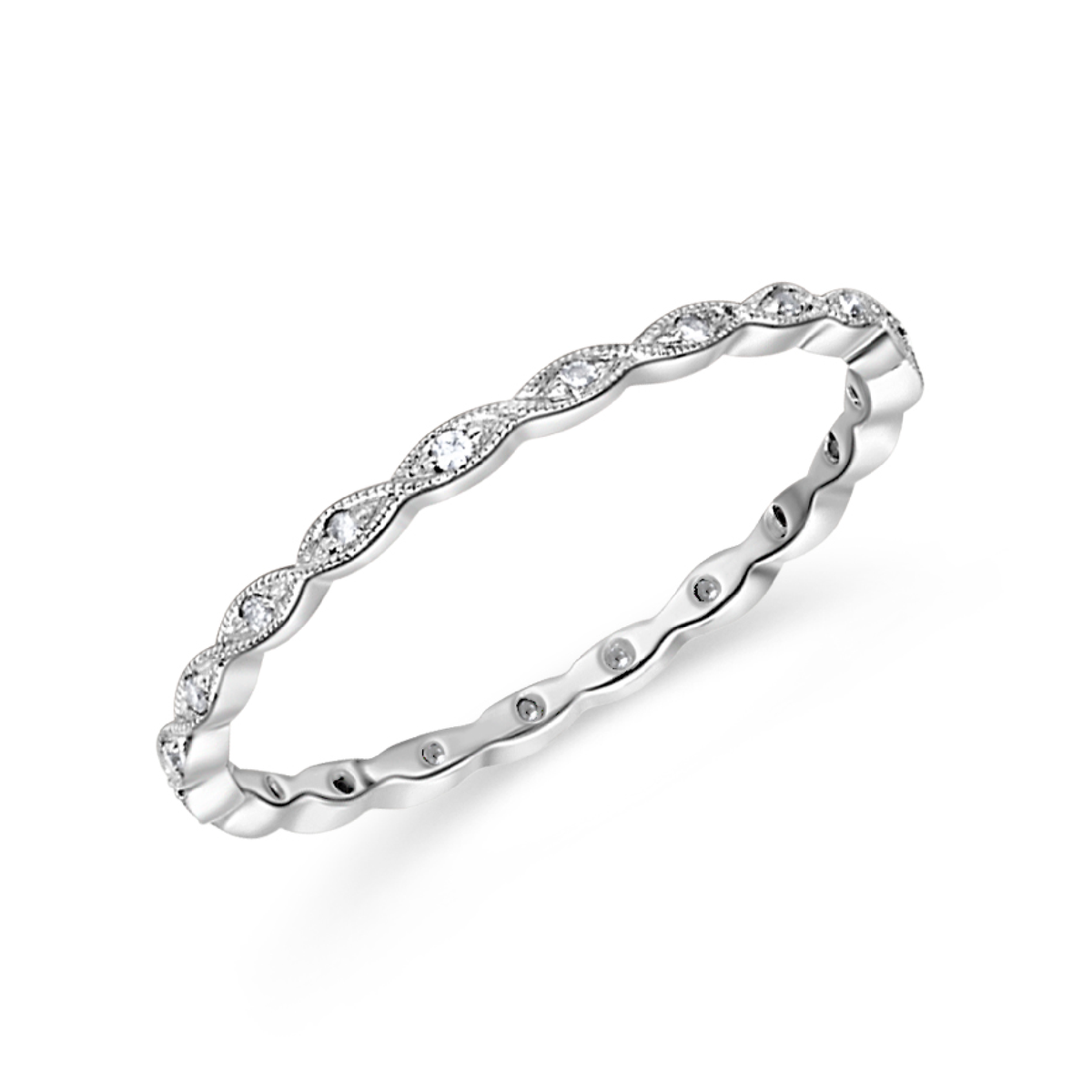 Thin Marquise Shape Diamond Eternity Band | .08tw