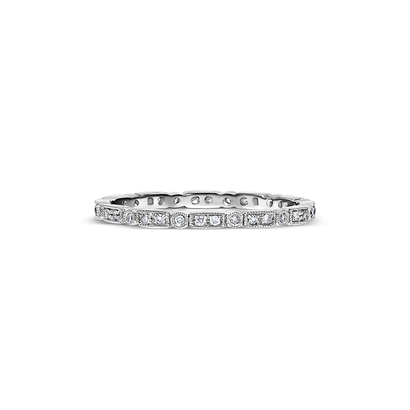 Round & Rectangle Shape Eternity Band | .13tw