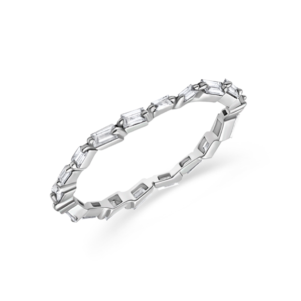 Diamond Firework Setting Thin Eternity Band | .50tw