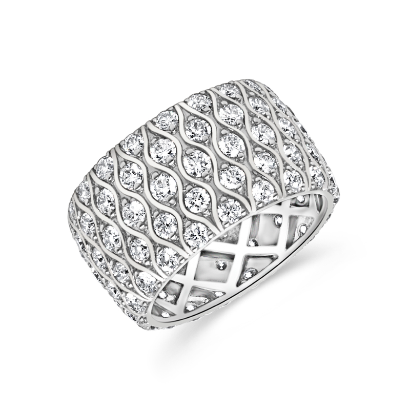 Five Row Thick Diamond Band | 3.51tw