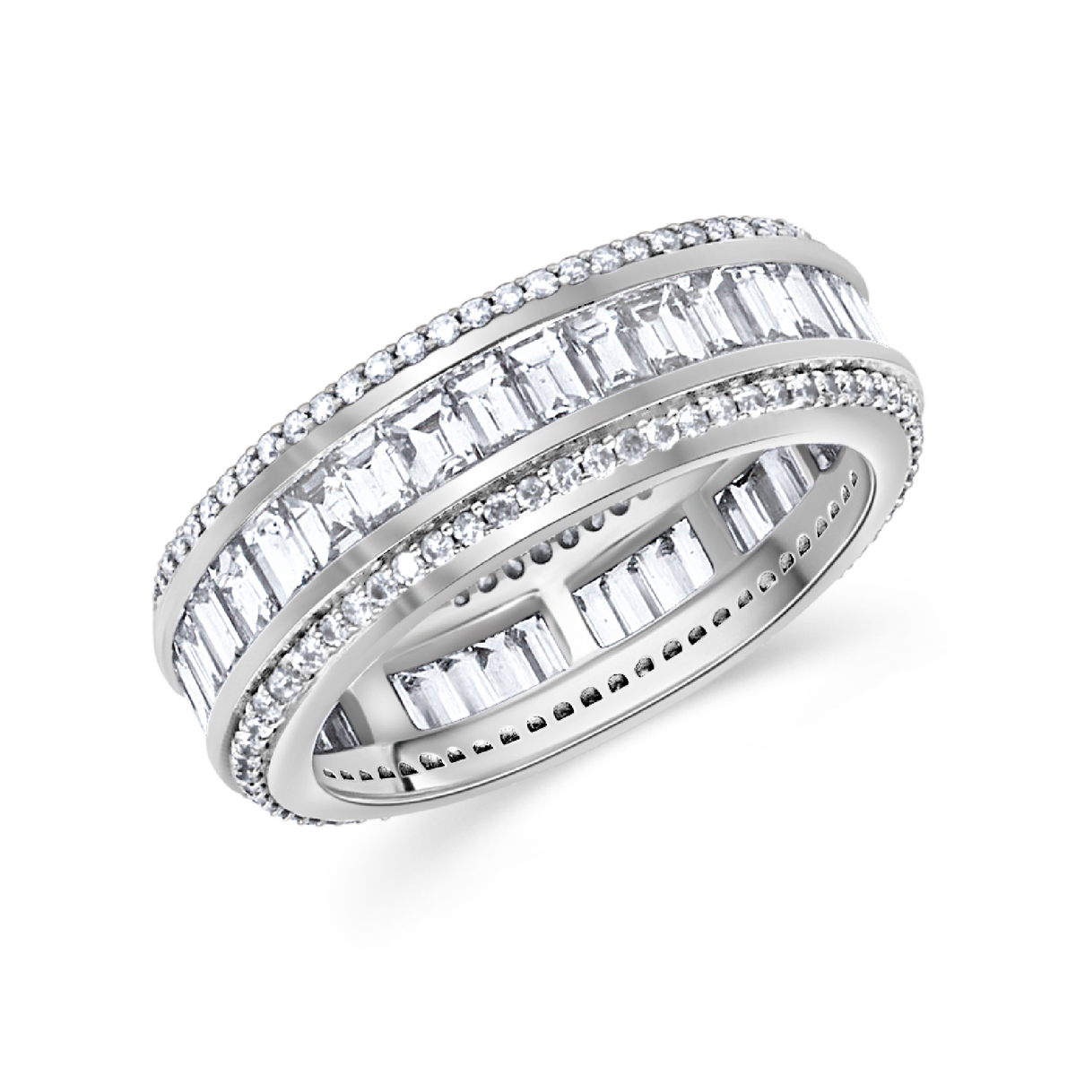 Baguette & Round Diamond Eternity Band | 1.53tw