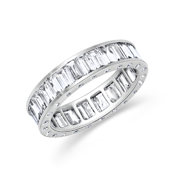 Baguette & Hidden Round Diamond Eternity Band | 3.18tw