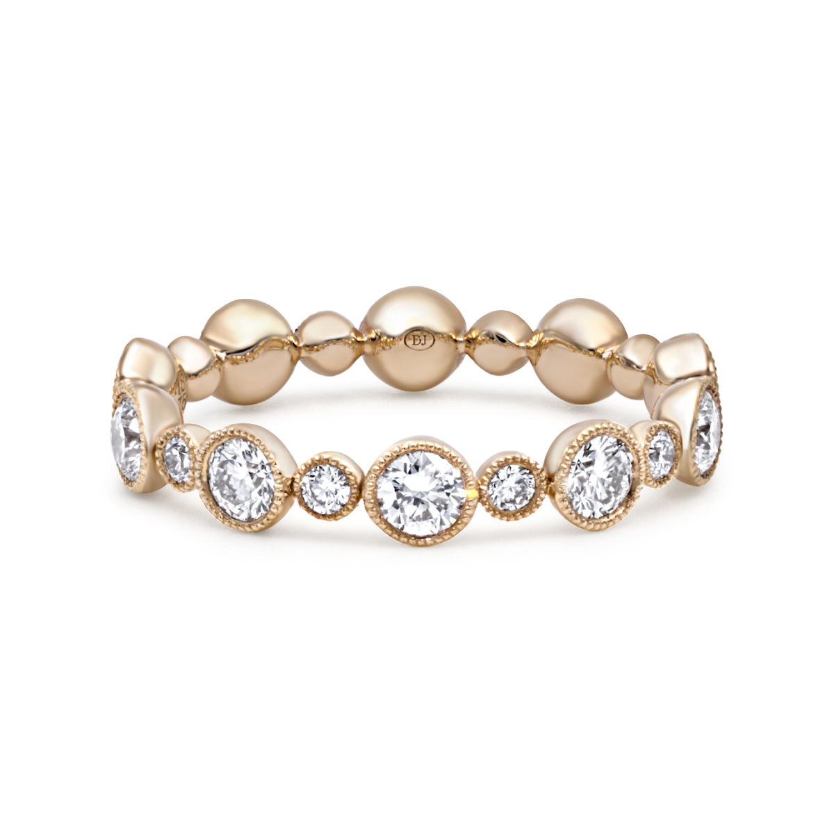 Large & Small Round Diamond Band