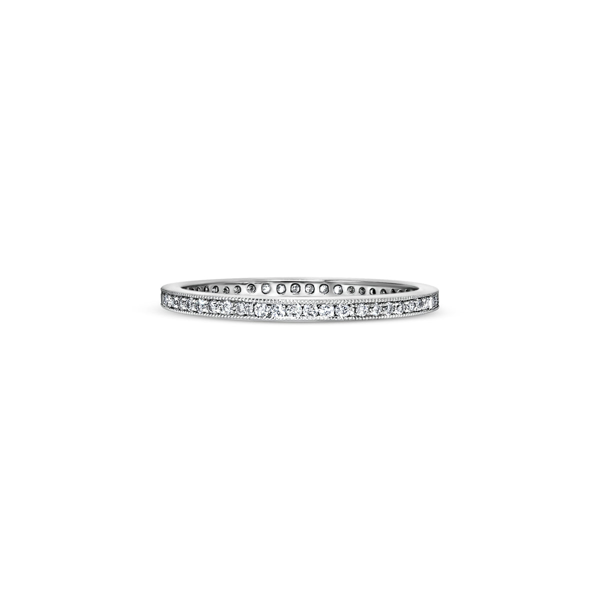 Thin Beaded Edge Diamond Eternity Band | .26tw