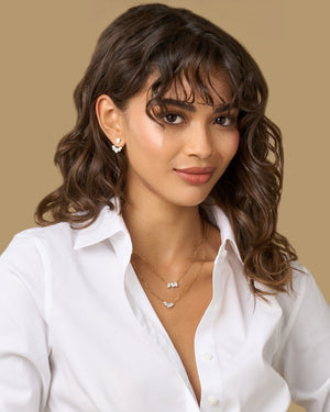 Pear Diamond Stud Earrings with Five Pear Enhancers | 2.16tw