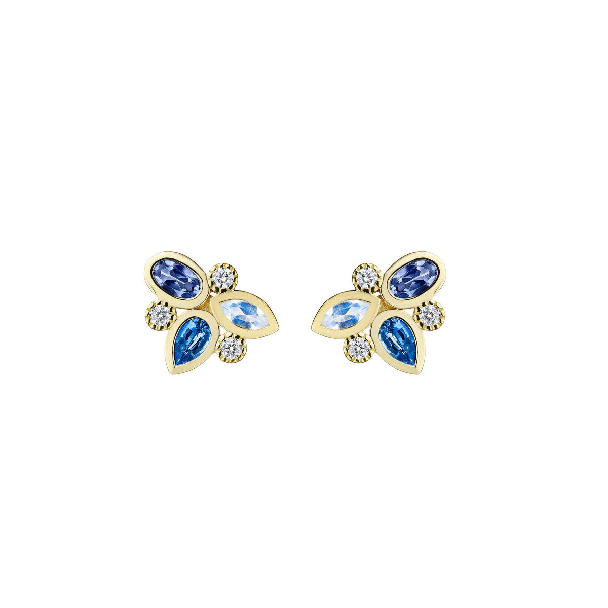 Multi-Gemstone Stud Earrings