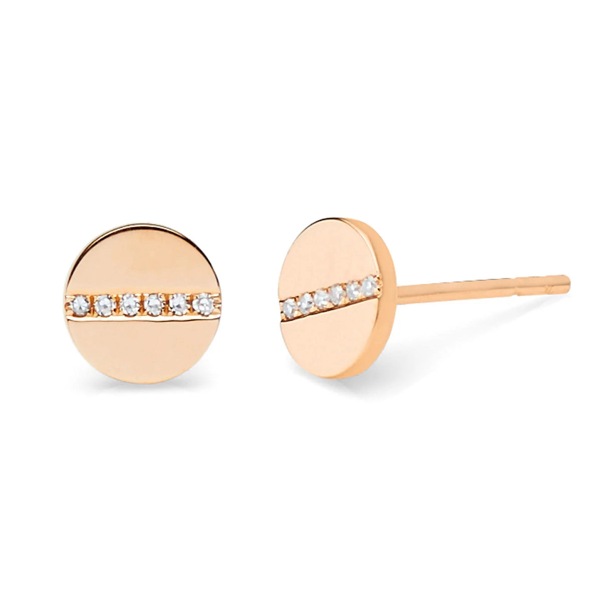 Diamond Screw Stud Earrings