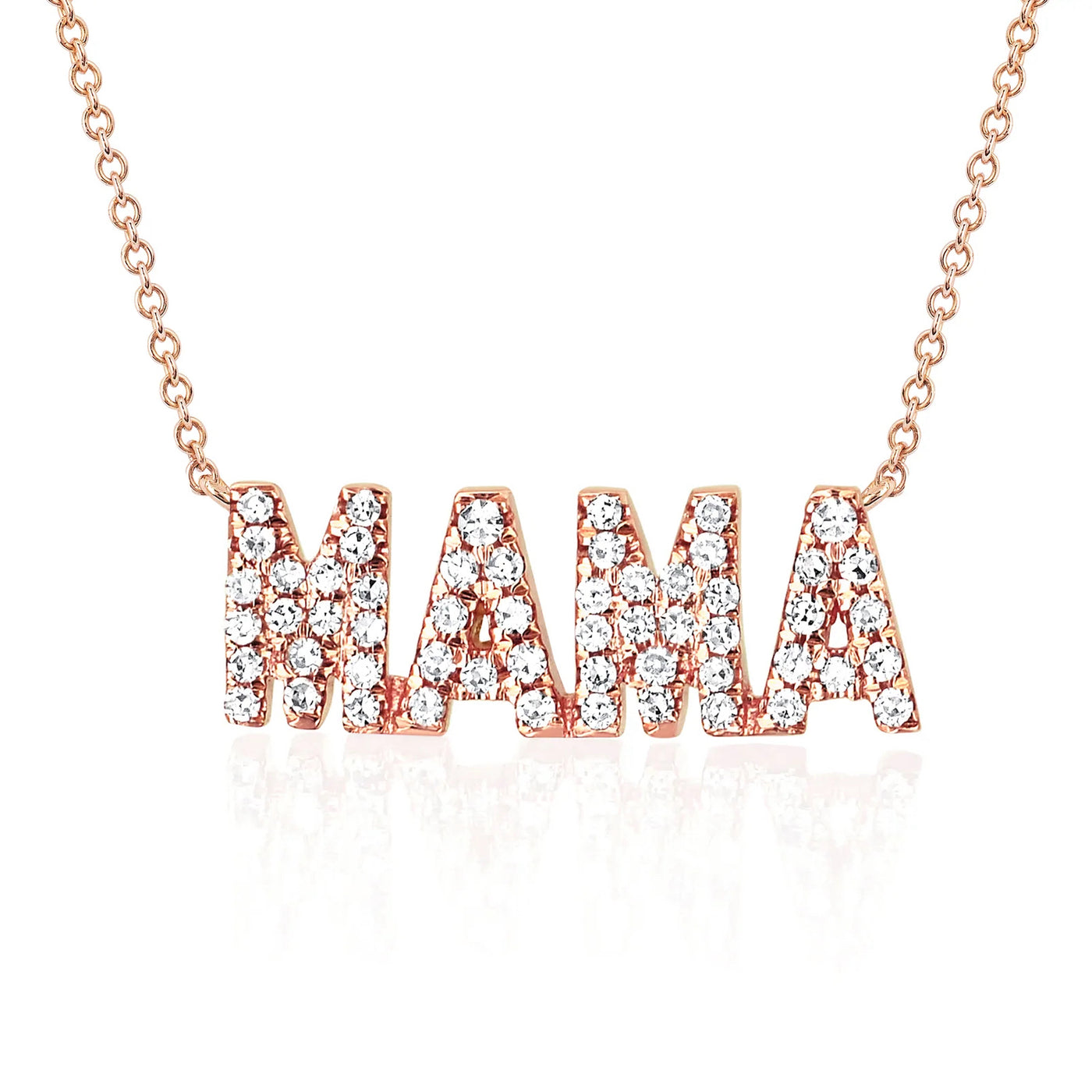 Mini Diamond "MAMA" Necklace