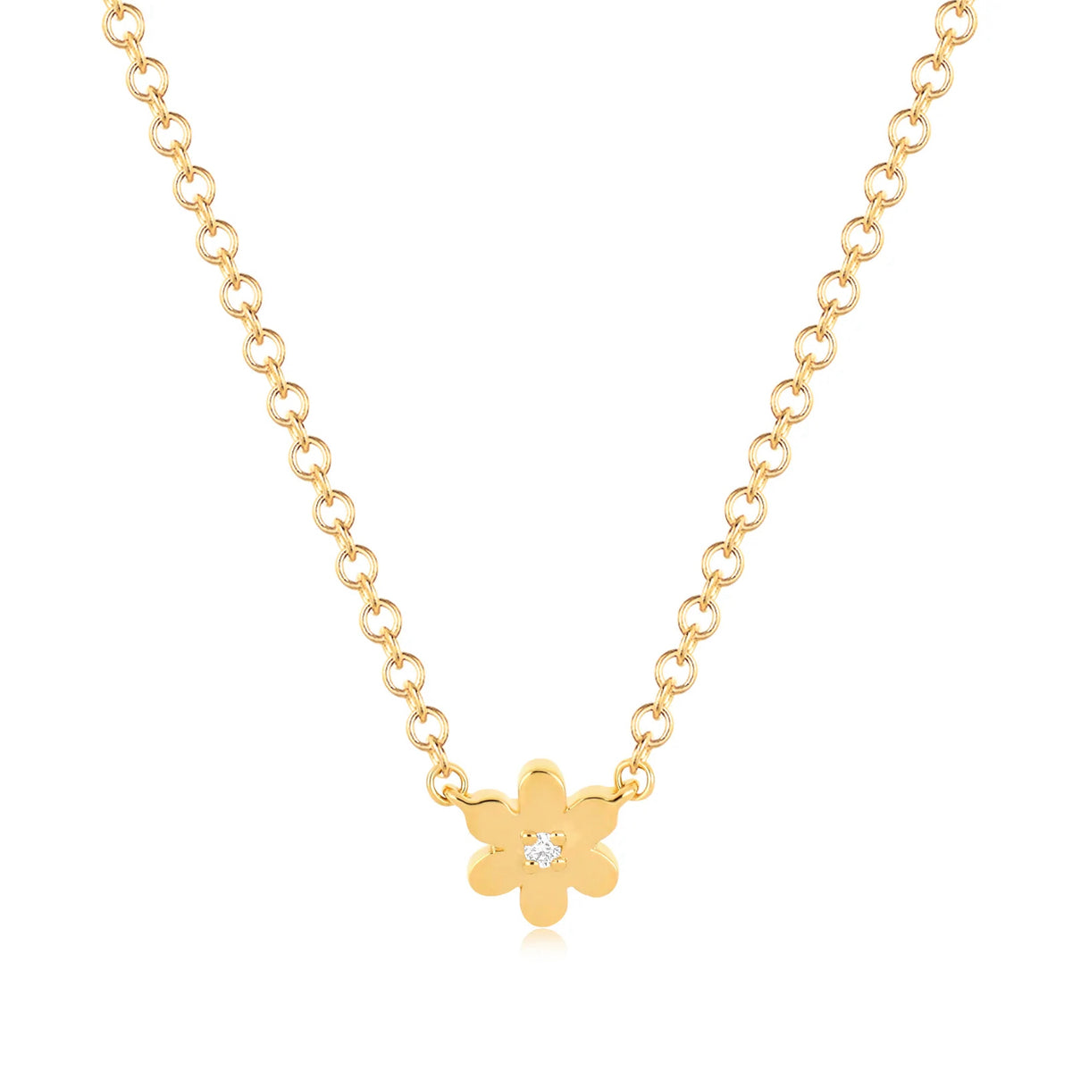 Diamond Baby Daisy Necklace