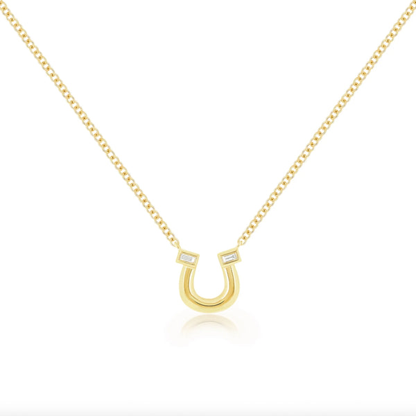 Diamond Horseshoe Necklace | 0.02tw