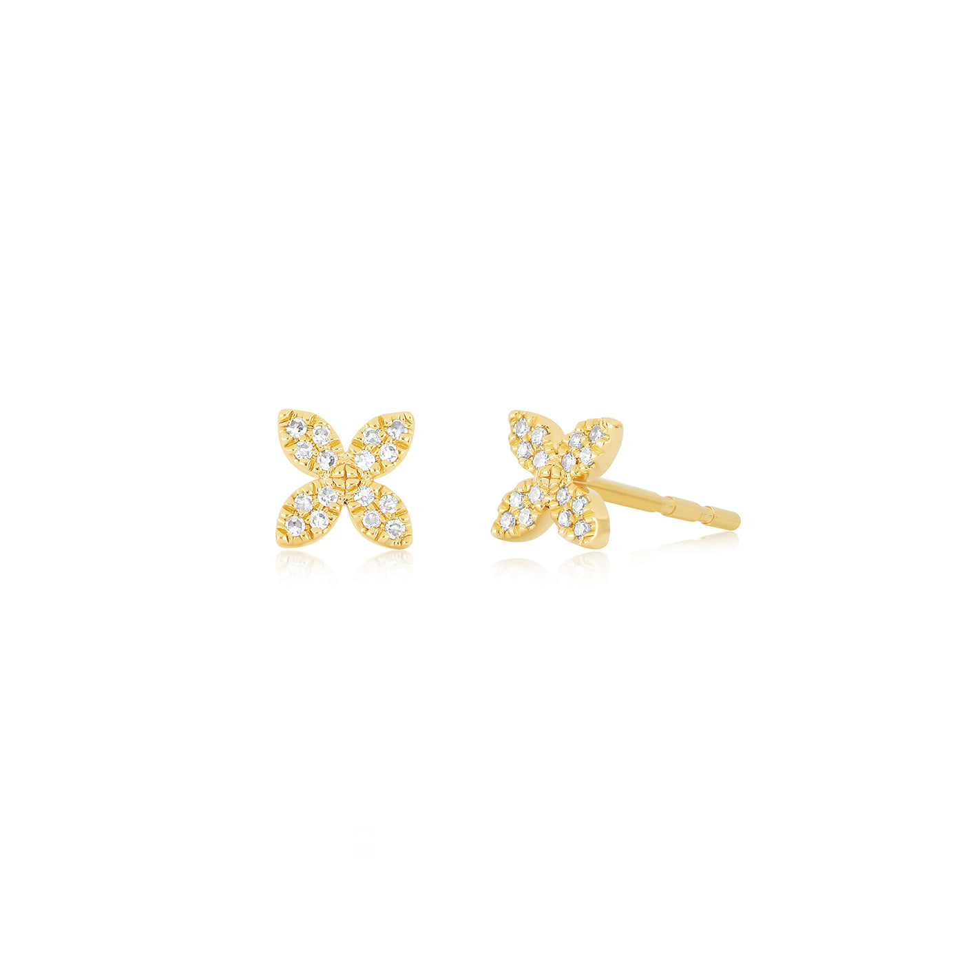 Diamond Blossom Stud Earrings | 0.07tw
