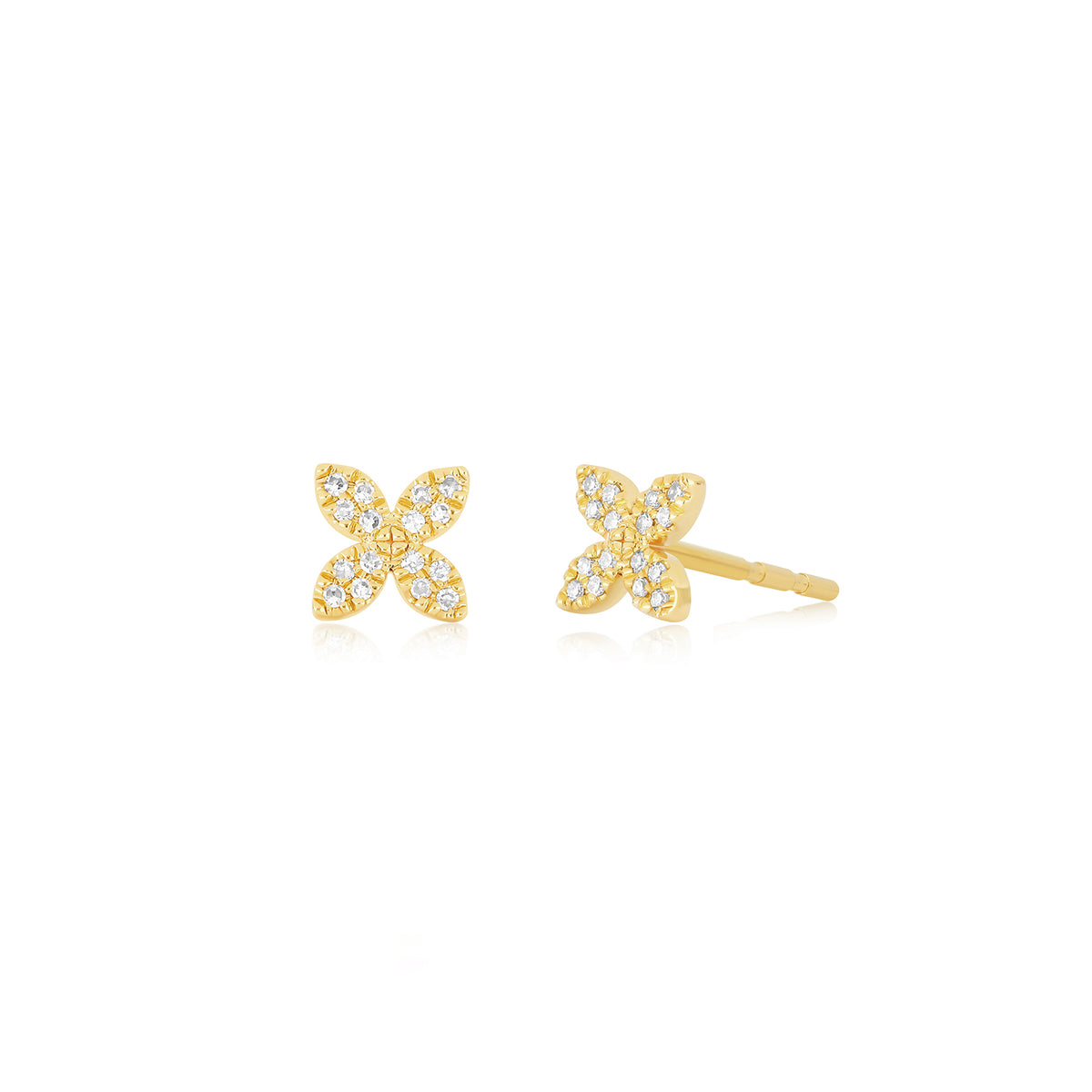 Diamond Blossom Stud Earrings | 0.07tw