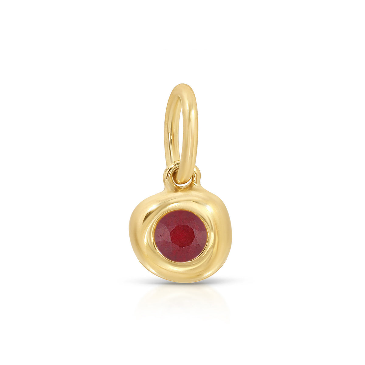Bezel Set Ruby Charm