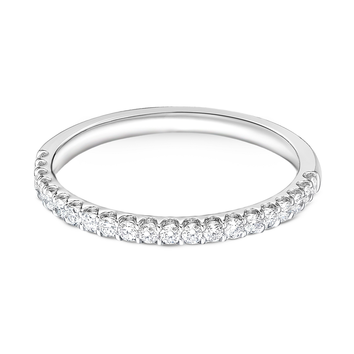 Round Diamond Half Eternity Band | .27tw