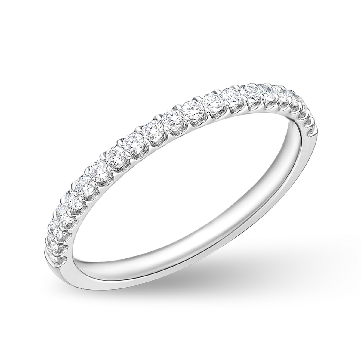 Round Diamond Half Eternity Band | .27tw