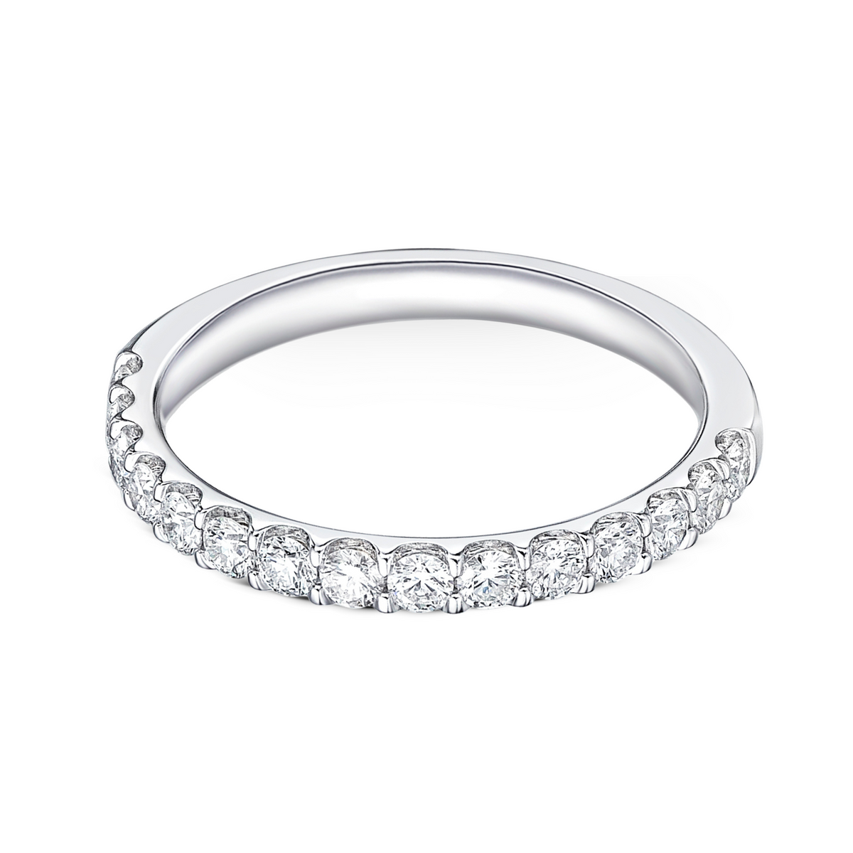 Round Diamond Half Eternity Band | .53tw