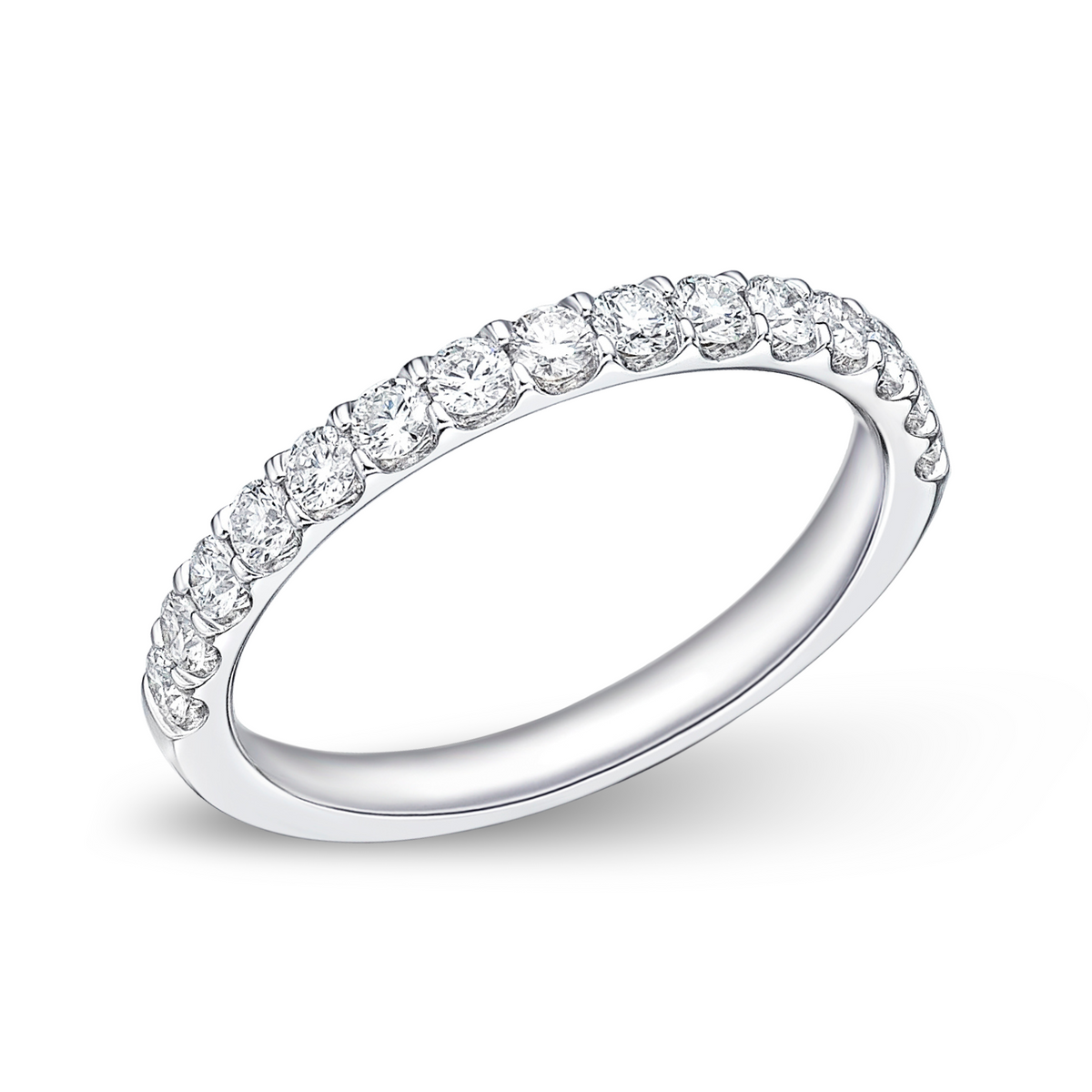 Round Diamond Half Eternity Band | .53tw